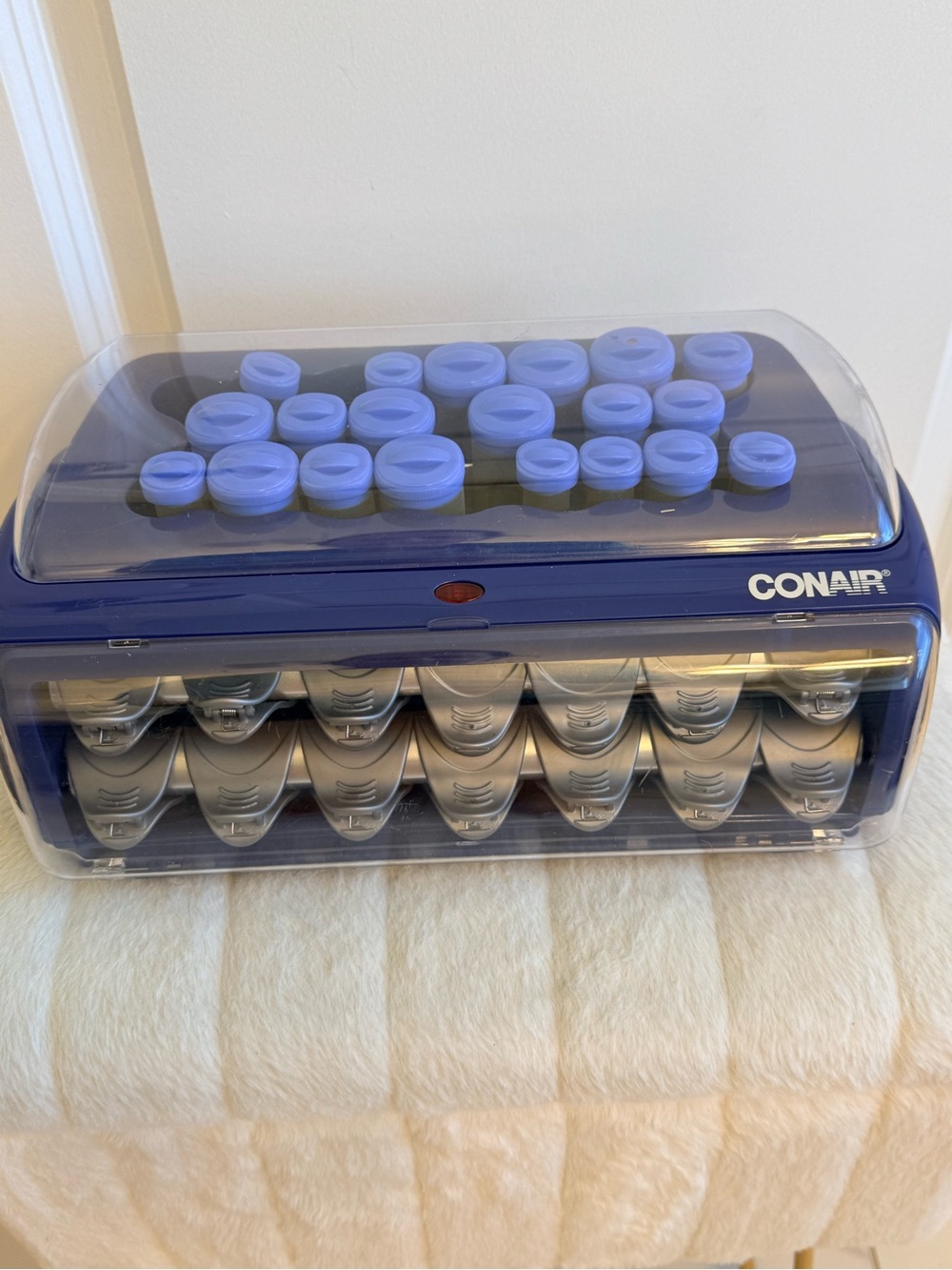 Conair Blue Hot Roller Set with Clear Protective Cover